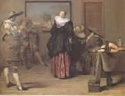 Lambert  Jacobsz The Dancing Lesson (mk05) oil